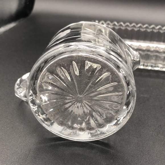 American Brilliant, Vintage Sugar / Creamer,  Wheel Cut, Floral Design with Tray - Picture 4 of 11